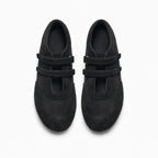 paire de chaussures femme à scratch noires vue de dessus