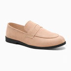 mocassin à bride présenté seul en coloris beige