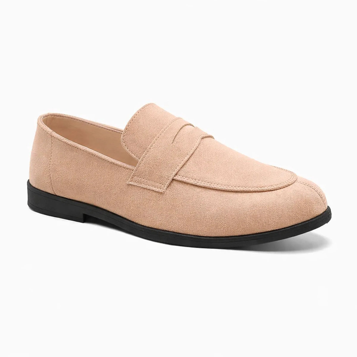 mocassin à bride présenté seul en coloris beige