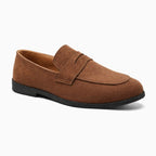 mocassin à bride présenté seul en coloris marron