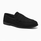 mocassin à bride présenté seul en coloris noir