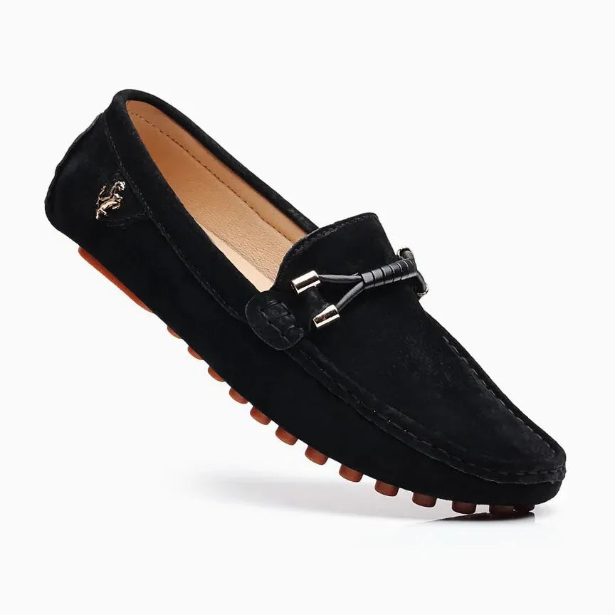 mocassin à mors homme noir présenté seul sur fond blanc