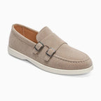 mocassin double boucle présenté seul, coloris beige clair